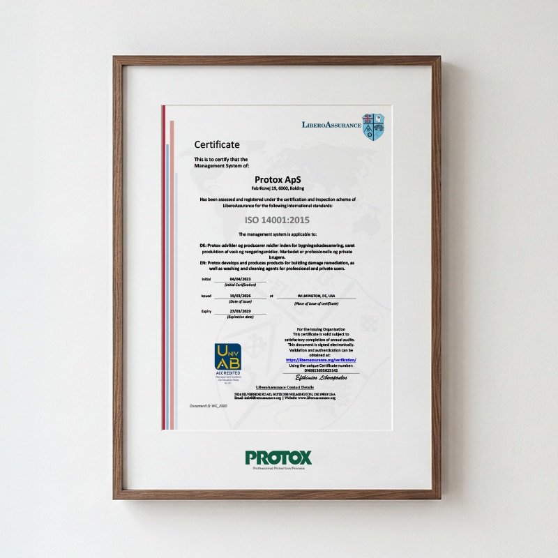 PROTOX ISO-14001-2015 certifikat