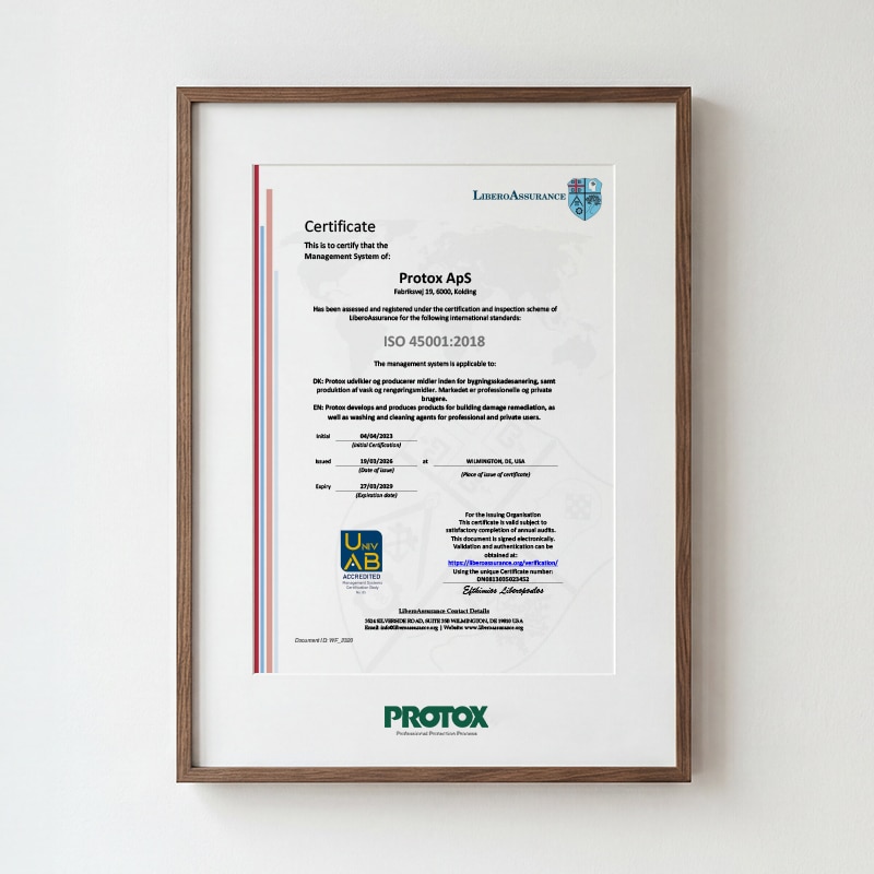 PROTOX ISO-45001-2018 certifikat